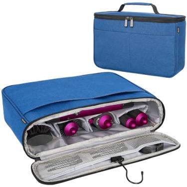 Imagem de WELIDAY Bolsa de Armazenamento de Viagem para Dyson Airwrap Styler, Organizador Portátil com Vários Bolsos (Azul)