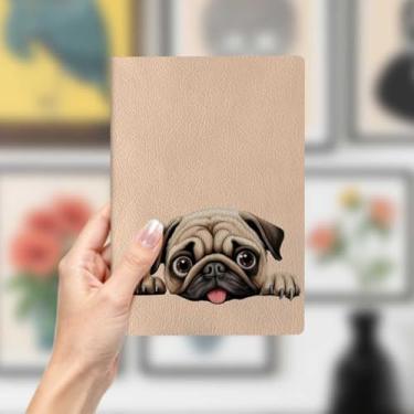 Imagem de Caderno de couro para cães, caderno A5 para anotações no escritório, agenda de 21 x 14,7 cm, agenda, diário de viagem, artigos para cães, presentes para amantes de cães 8