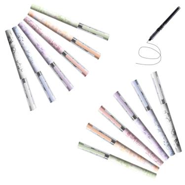 Imagem de GZBABY Canetas esferográficas rolantes, 12 peças, caneta esferográfica de ponta fina, tinta preta, 0,5 mm, secagem rápida (pingente)