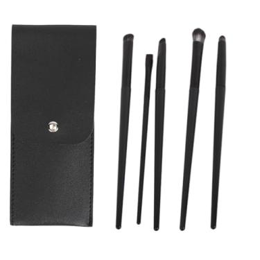 Imagem de 5 peças de pincel de maquiagem profissional macio para olhos cosméticos angulares para casa