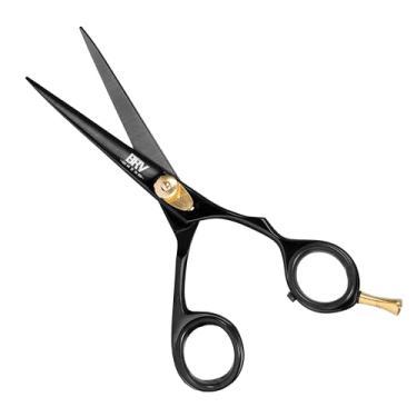 Imagem de BRV MEN Tesoura De Cabelo Afiada Como Navalha - 6,5" Martelo Forjado E Afiado À Mão 100% Aço Inoxidável Para Destros (Preto)