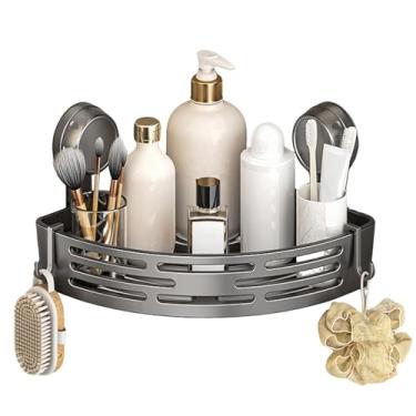 Imagem de Prateleira De Para Banho | Suporte De Canto Para Parede Sem Furação,Prateleira Removível Para Banheiro - Para Organização Na Casa De Banho Cozinha E Casa