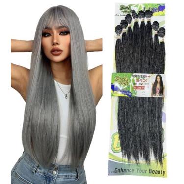 Imagem de Cabelo Fibra Bio Premiun Estilo Lisa 8 Telas 300g - D&D Commerce, Silv