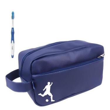 Imagem de Kit Nécessaire Executiva Masculina Premium Azul Com Estampas - Mormino