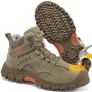 Imagem de Ablanczoom Botas De Trabalho Para Homens Com Biqueira De Aço - Botas De Trabalho De Segurança Calçados De Construção Industrial Masculinas Antiderrapantes Confortáveis Respiráveis Botas Duráveis