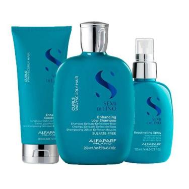 Imagem de Kit Alfaparf SDL Curls - Sh 200ml + Cond 200ml + Spray 125ml - ALFAPAR