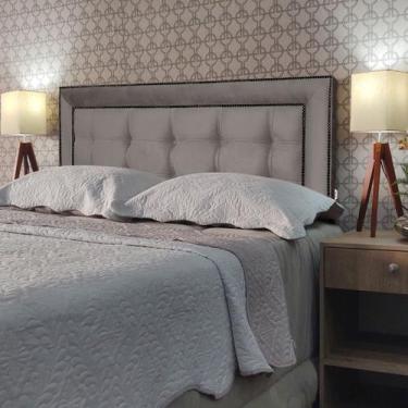 Imagem de Cabeceira Cama King Lexus Diamond 2 Suede Bege 120 RBL