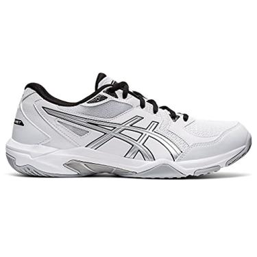 Imagem de ASICS Tênis masculino de quadra Gel-Rocket 10 Indoor, Branco/prata pura, 45