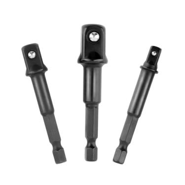 Imagem de Conjunto de adaptador de soquete de impacto de substituição para DeWalt DW2541IR, DW2542IR, DW2547IR, 3 peças, adaptador de soquete de broca sextavada de 1/10.2 cm, 3/20.3 cm e 1/5.1 cm para furadeira