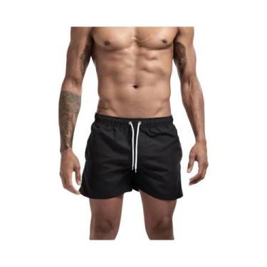 Imagem de Bermuda De Praia Masculina De Verão Com Forro De Malha, Roupa De Banho