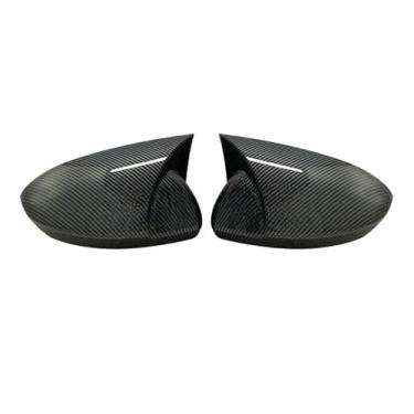 Imagem de Preto Brilhante Capa De Espelho Lateral Do Carro Asa Lateral Do Carro Espelho Retrovisor Capa Escudo Compatível Com Renault Megane4 Mk4 2016-2020(Carbon fiber pattern)