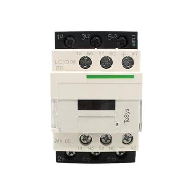 Imagem de Contator de três polos LC1D09BDC 3P 9A 24VDC um aberto e um fechado
