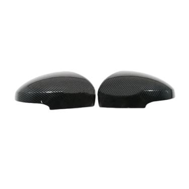 Imagem de Tampa do espelho lateral retrovisor do carro adesivo tampa da asa porta externa guarnição de fibra de carbono compatível com Honda FIT JAZZ 2014-2018(With Light Type)