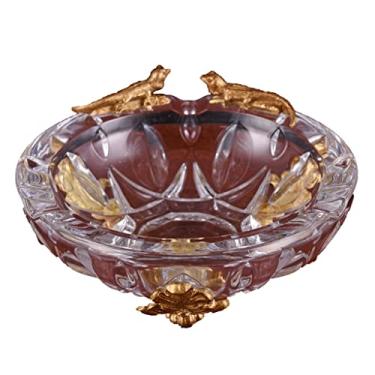 Imagem de Cinzeiro de cristal de luxo para sala de estar, mesa de centro, cinzeiro de cigarro, escritório, moderno, ornamento criativo, bandeja de fumo (B)