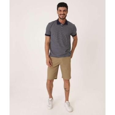 Imagem de Bermuda Masculina Sarja Chino Bolsos MR-25119, Bege, 48