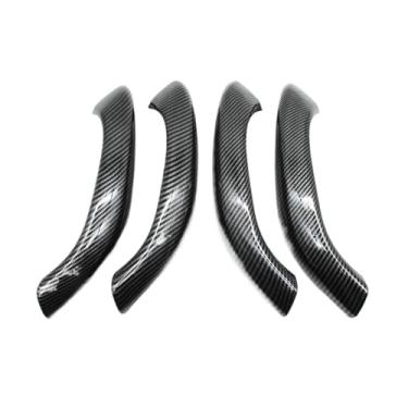 Imagem de 2/4 pçs porta interior esquerda direita puxar alça exterior capa guarnição substituição compatível com bmw x1 x2 f48 f49 f39 2016 2017 2018 2019 2020(Carbon Fiber 4PCS)