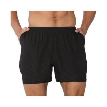 Imagem de Bermuda Masculina De Secagem Rápida Leve Para Corrida E Academia Com B