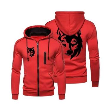 Imagem de Jaqueta Com Capuz De Manga Longa Para Homens Com Fecho De Zíper E Esta