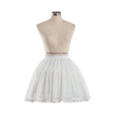 Imagem de Vestido De Noiva Vintage Rococó Com 3 Aros, Saia De Crinolina Barroca,