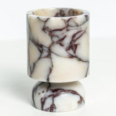 Imagem de Suporte de vela de pilar de mármore vintage, suporte de castiçal de mármore natural, centros de mesa franceses, decoração de casa de mármore elegante para aniversário, casamentos, dia dos namorados