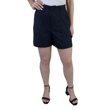 Imagem de Shorts Feminino Olho Fatal Alfaiataria Preto - 60167-Feminino