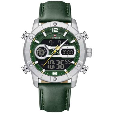 Imagem de Relógio Digital Masculino Multifuncional Luminoso Esportivo à Prova Dágua Verde