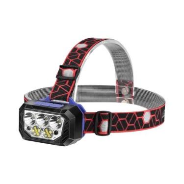 Imagem de Lanterna De Cabeça LED Recarregável À Prova d'Água, Potente, Com Zoom 