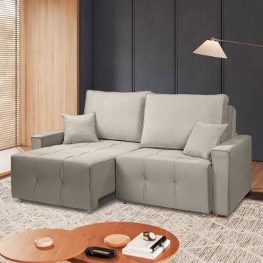 Imagem de Sofá Retrátil Reclinável Firenze 2,10 metros Star Confort - VS Móveis,