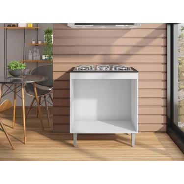 Imagem de Balcão Multiuso para Cooktop Andreia para 4 Ou 5 Bocas Ajl Móveis, Bra