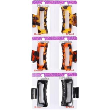 Imagem de Acessório para Cabelo Piranha Retangular 6cm 6unid