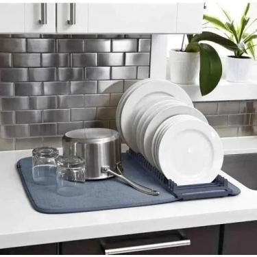 Imagem de Escorredor De Louça Prato Copo Talher Pia Tapete Microfibra alta absor
