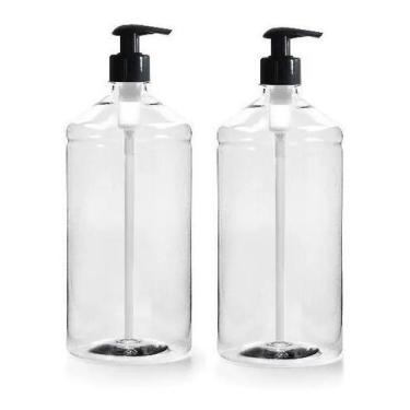 Imagem de 2 Frasco Multi-uso Vazio 1000ml Sabonete Liquido Shampoo. - Santa Clar