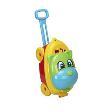 Imagem de Carrinho Mochila c/ Rodas Gato Atividades Didático 10 Peças - BS Toys