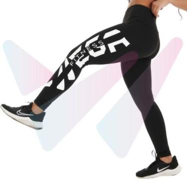 Imagem de Calça legging feminina cós alta pala dupla fitness academia suplex leg