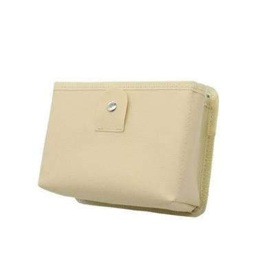 Imagem de Lixeira portátil de couro para mesa Generic Beige - taiyuanketanmaoyiy