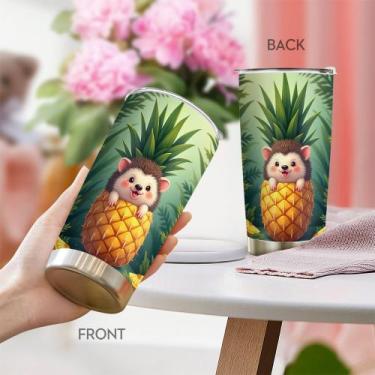 Imagem de Caneca de viagem Oasisdream Tumbler 600 ml com estampa de ouriço