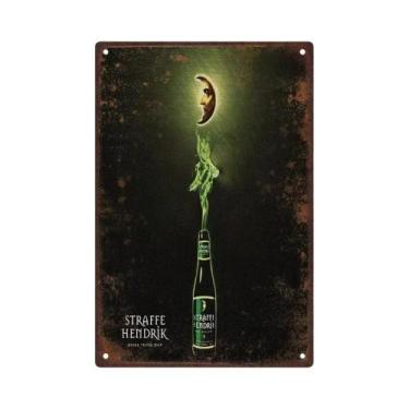 Imagem de Placa De Metal Vintage Retro Malibu Para Cerveja, Uísque E Vinho, Deco