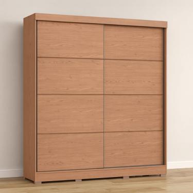 Imagem de Guarda Roupa Casal 2 Portas de Correr com Pés em MDF Pontal Móveis Castro