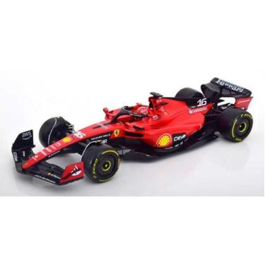 Imagem de Ferrari F-1 SF23 Charles Leclerc 2023 Vermelha Burago 1/18, Vermelho