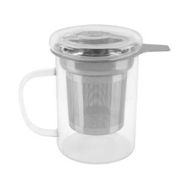 Imagem de Caneca de Chá e Café de Vidro com Tampa com Infusor 350ml Tramontina 6