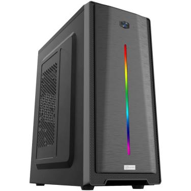 Imagem de Gabinete Gamer Kalkan Veld Lite RGB S/Fan S/Fonte ATX MidTower Fita LED RGB Preto - KLK00071