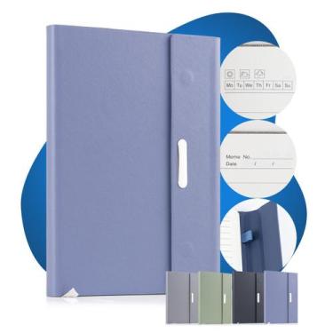 Imagem de Caderno Pautado Executiva A5 Suporte Caneta Fecho Magnético - Hxt, Azu