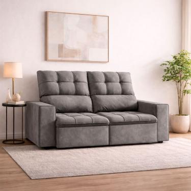 Imagem de Sofá Premiere Retrátil e Reclinável 3 Lugares 1,80m Suede Premium American Prime