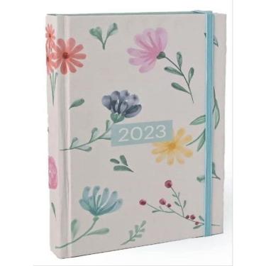 Imagem de 2023 Agenda Floral Ana Luiza Flores Salpicadas Teca Semanal Mini - 9,20 X 12,80
