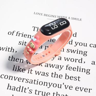 Imagem de Relógio Infantil Menino Spiderman Pikachu Digital Esportivo com Pulseira de Silicone Resistente à Água Preto OEM