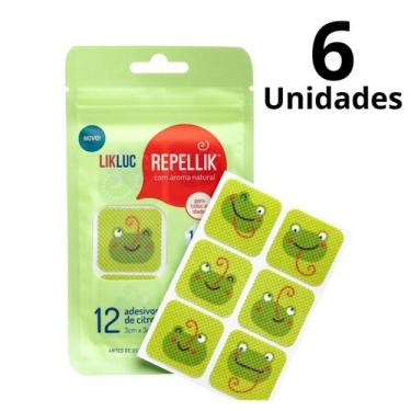 Imagem de Kit 6 Adesivos Repelentes Repellik Proteção Natural Insetos