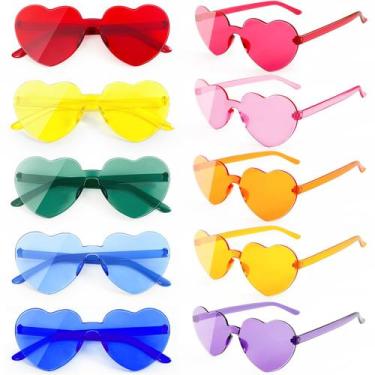 Imagem de Gafas de Sol SUNOVELTIES sin Montura en Forma de Corazón para Mujeres 