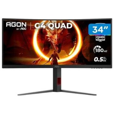 Imagem de Monitor Gamer Curvo AOC Gaming U34G4C 34" WQHD 180Hz 0,5ms HDMI DisplayPort FreeSync U3...