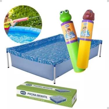 Imagem de Piscina Estrutural 1000l Mor + 2 Lança Agua, VERDE AMARELO