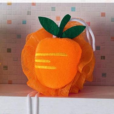 Imagem de Esponja de Banho Bouton Frutas Laranja com Corda Nylon Laranja